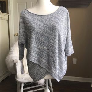 WHBM cross-cross style batwing shimmer blouse